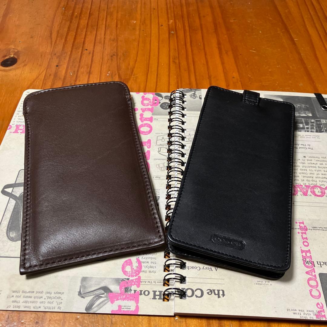 オールドコーチ　ブラウン　ブラックレザー小物入れ　ペンケースセット