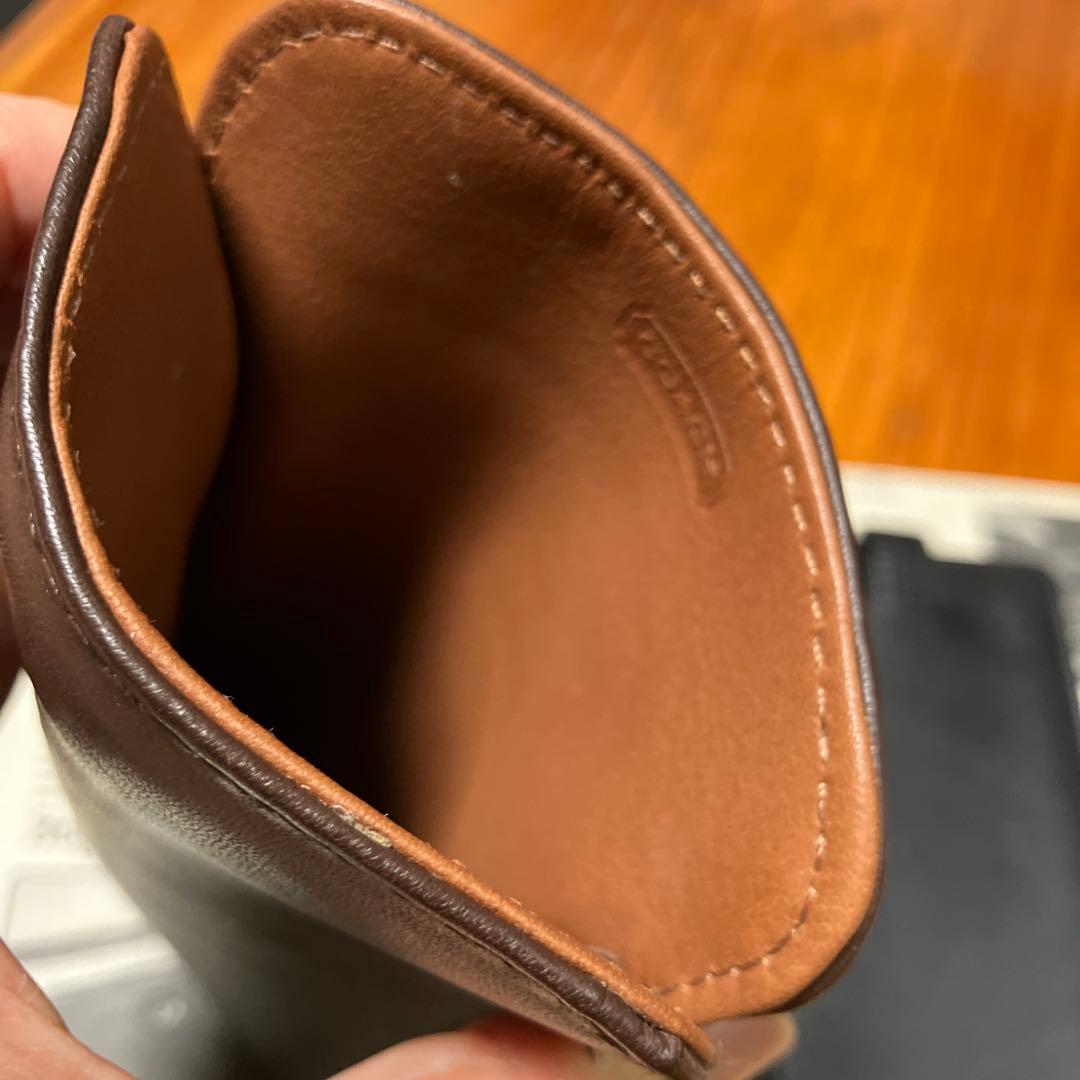 オールドコーチ　ブラウン　ブラックレザー小物入れ　ペンケースセット