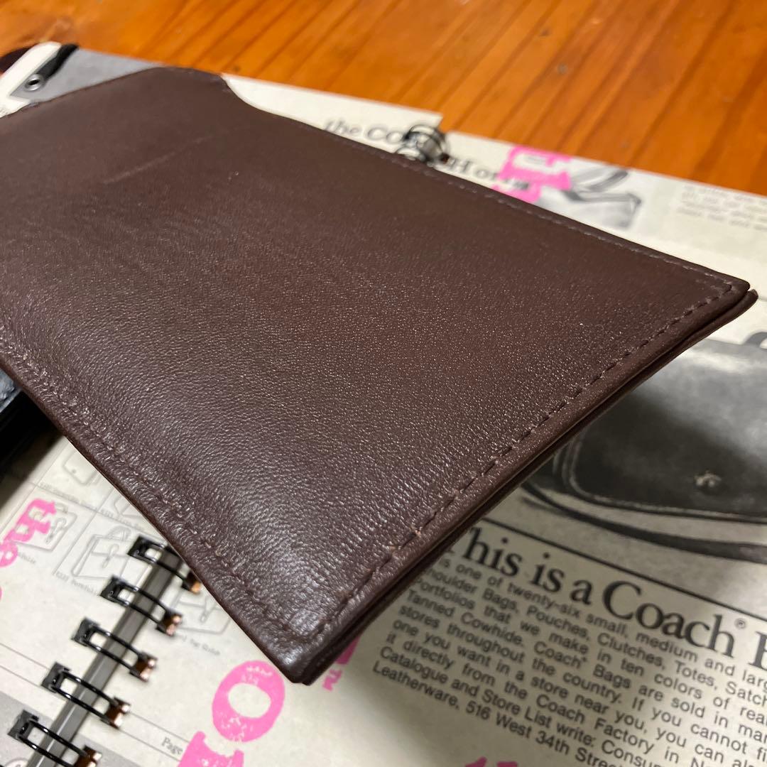 オールドコーチ　ブラウン　ブラックレザー小物入れ　ペンケースセット