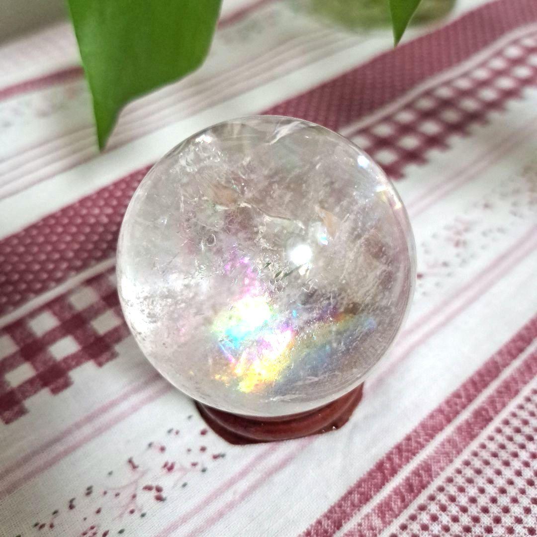 虹入り ヒマラヤ水晶 丸玉 天然石