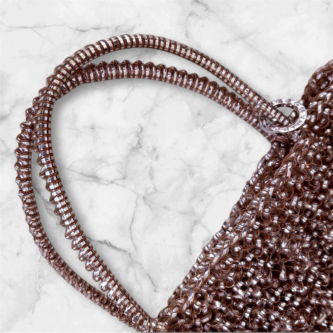 アンテプリマ ワイヤーバッグ ハンドバッグ スクエア ゴールド　パーティバッグ