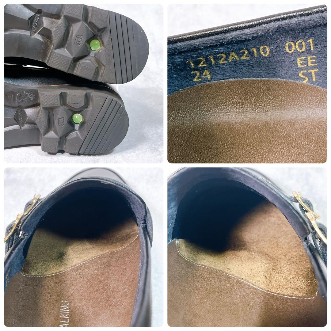 ☆美品☆【アシックスウォーキング】 ローファー (24) ダブルモンク　GEL