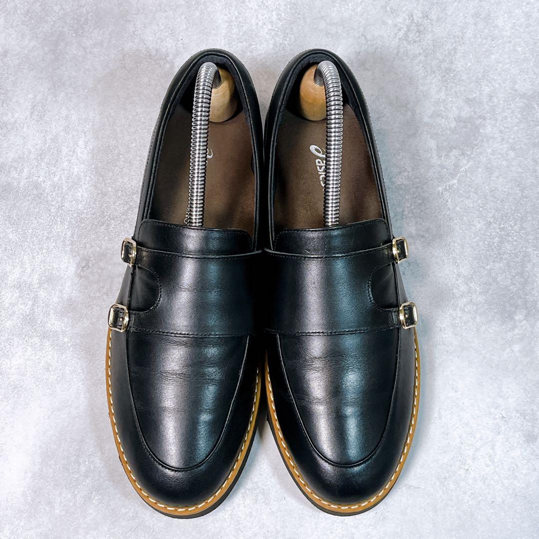 ☆美品☆【アシックスウォーキング】 ローファー (24) ダブルモンク　GEL