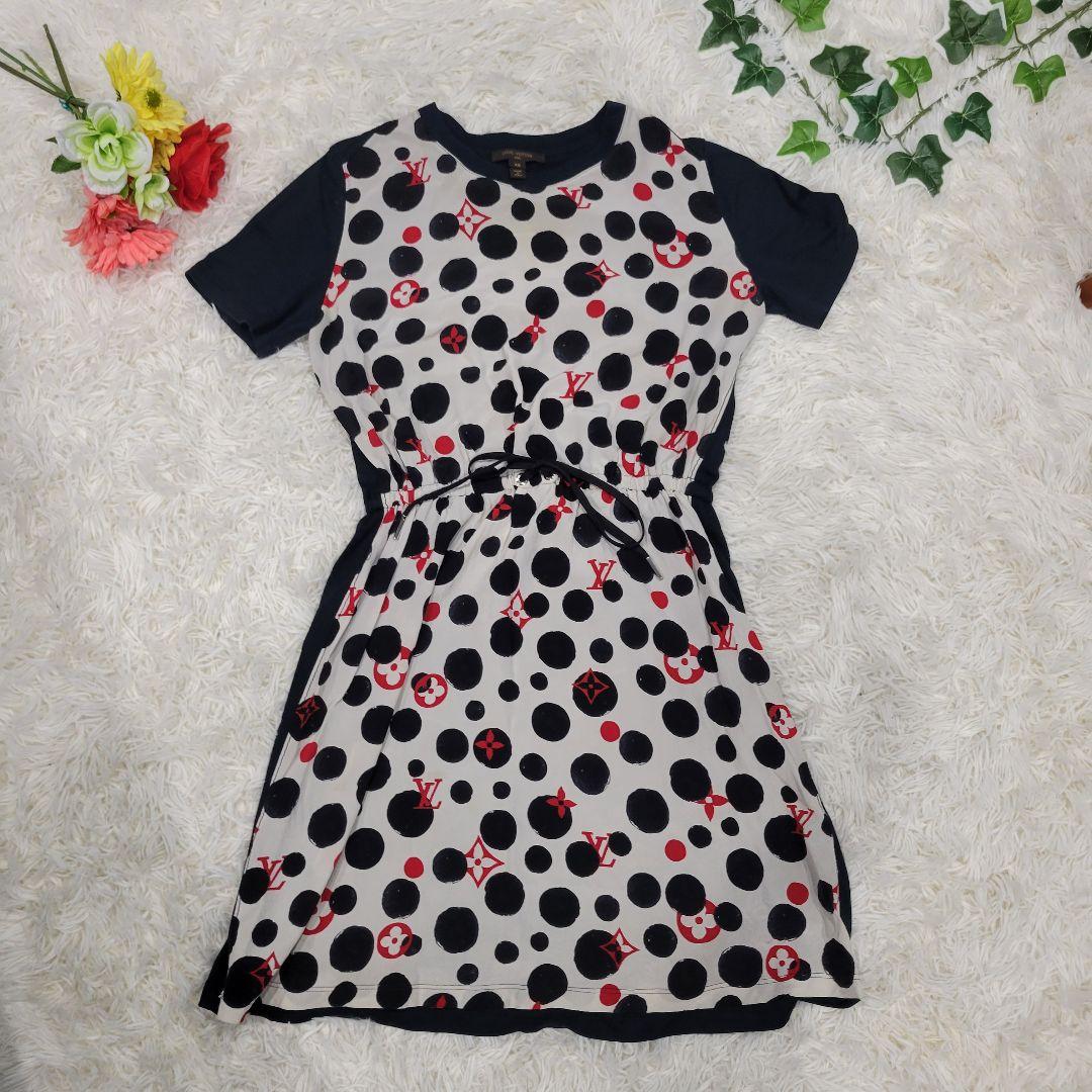 ルイヴィトン　モノグラム　半袖　ドレス　ワンピース　カシュクール　スタイルアップ