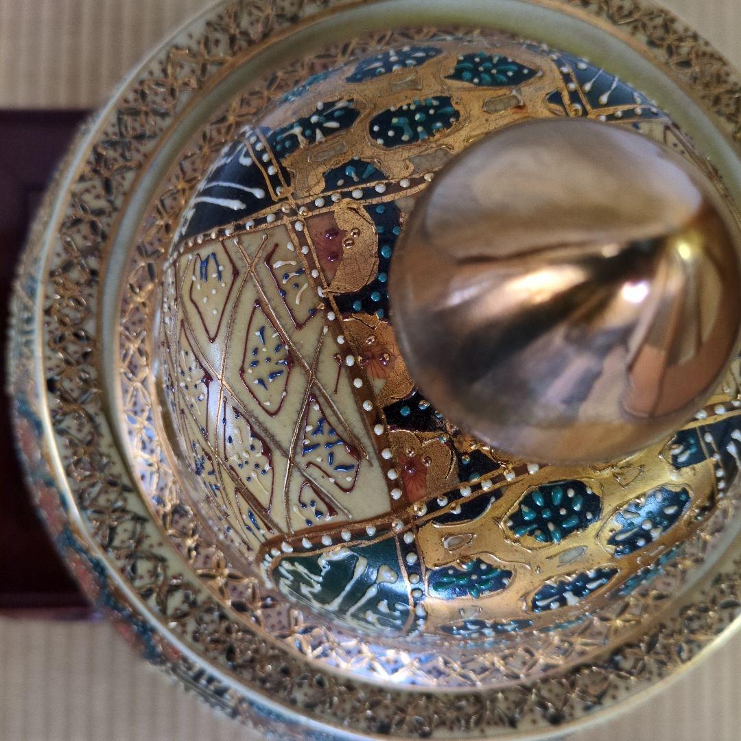 九谷焼 大香炉 三足 青粒 骨董 工芸品 古美術 アンティーク