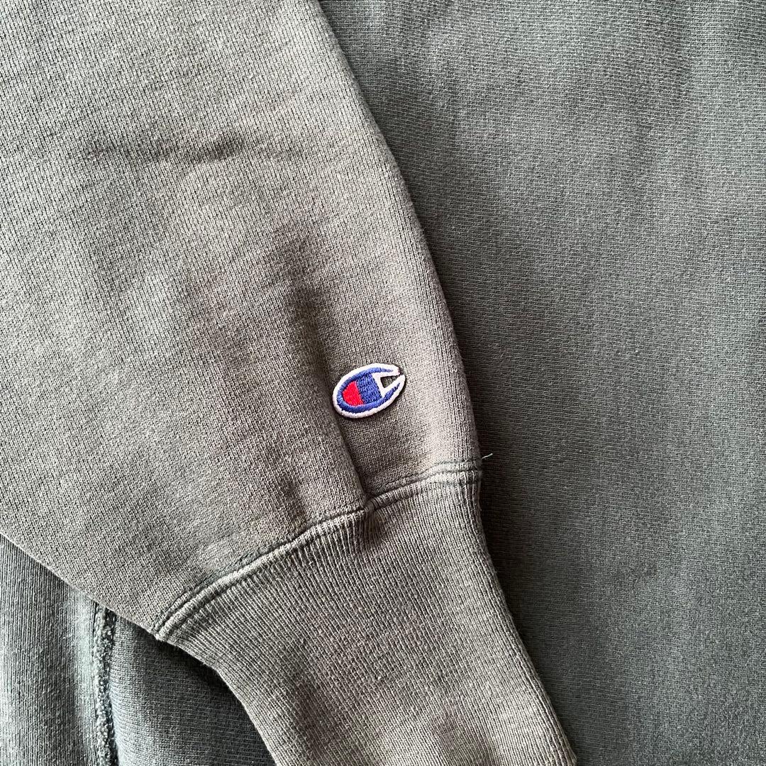 90s リバースウィーブ 深緑 USA製 フェード　reverse weave