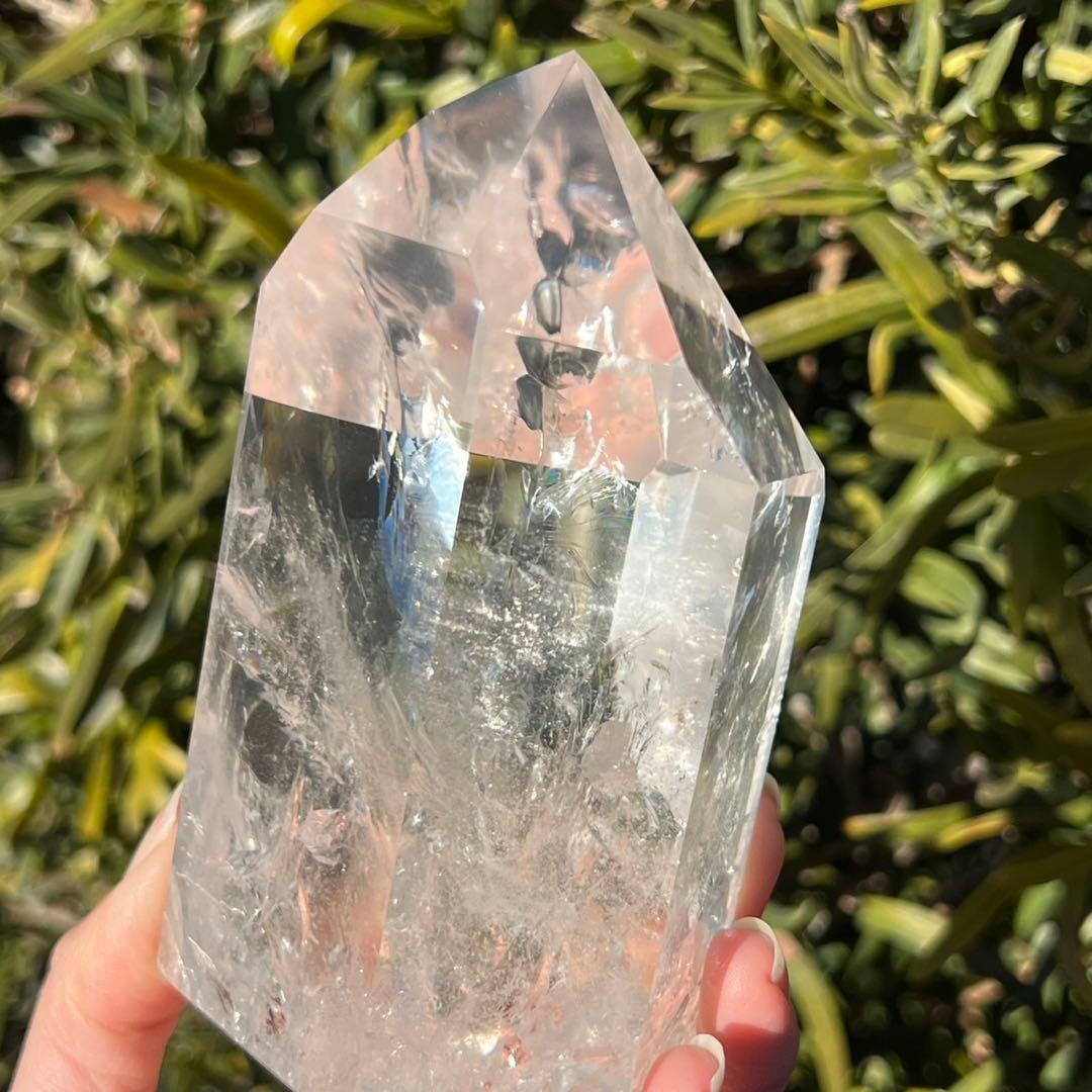 ✳️超極上 高透明度☆最高級 別格品✨レインボー 水晶 六角柱 原石 天然石