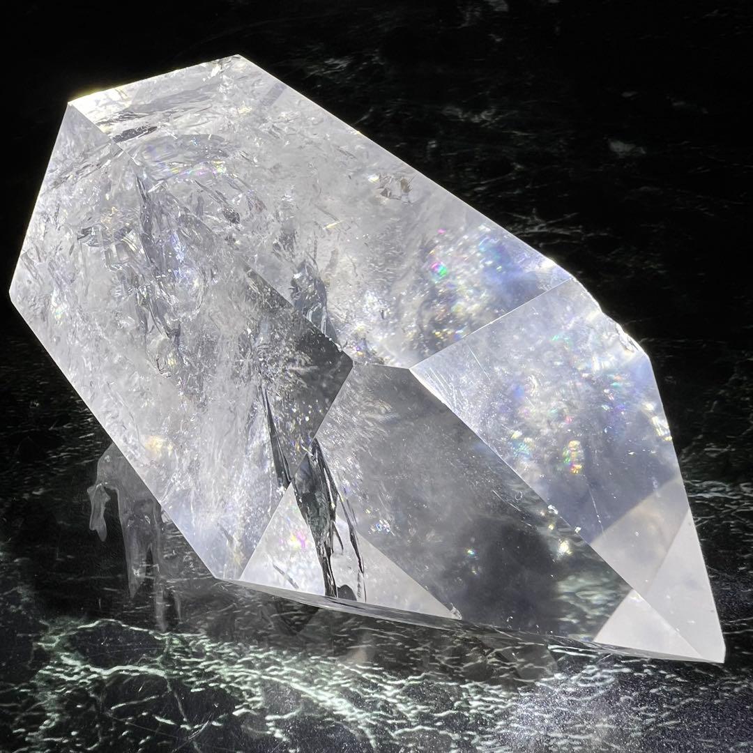 ✳️超極上 高透明度☆最高級 別格品✨レインボー 水晶 六角柱 原石 天然石