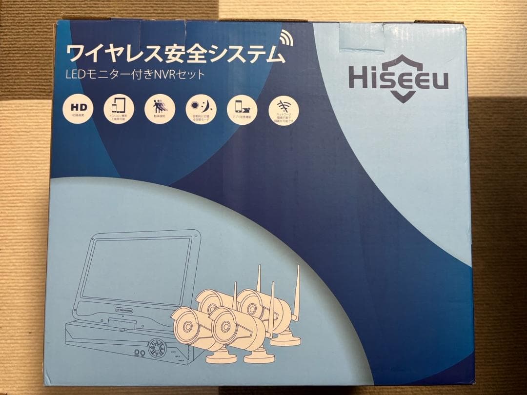 【Aランク】12インチ液晶一体型3TBHDD内蔵 500万画素カメラ4台セット