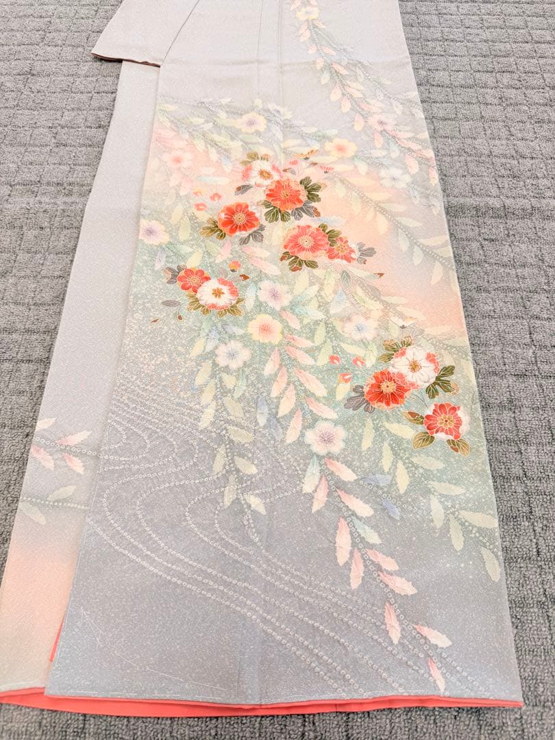 新品 高級 訪問着 正絹 絞り 辻が花 パステルカラー たたき染め ぼかし染め