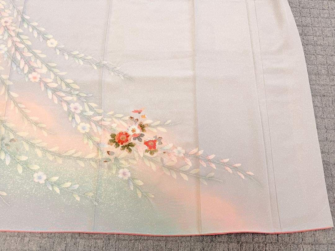 新品 高級 訪問着 正絹 絞り 辻が花 パステルカラー たたき染め ぼかし染め