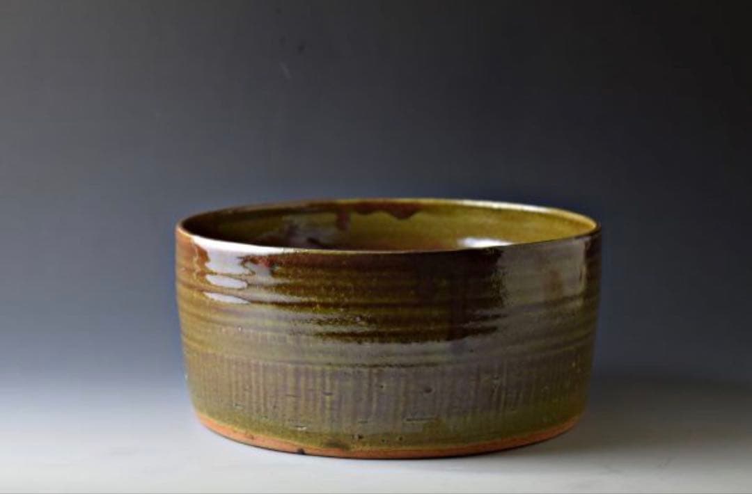 織部釉 菓子鉢 箱 魯山人