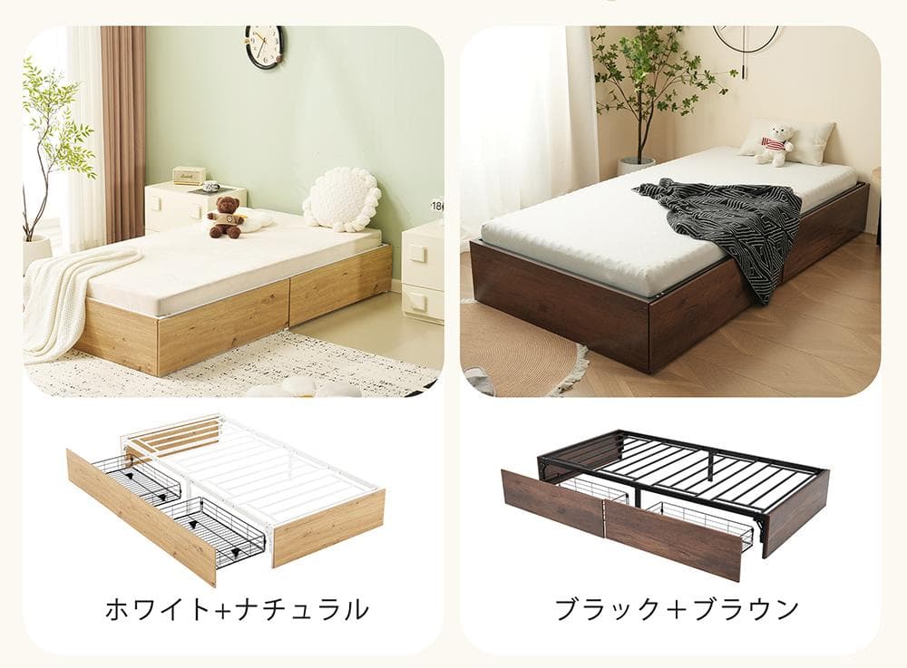 限定価格！パイプベッド 折りたたみ ベッドフレーム　コンパクト 折畳　WHITE