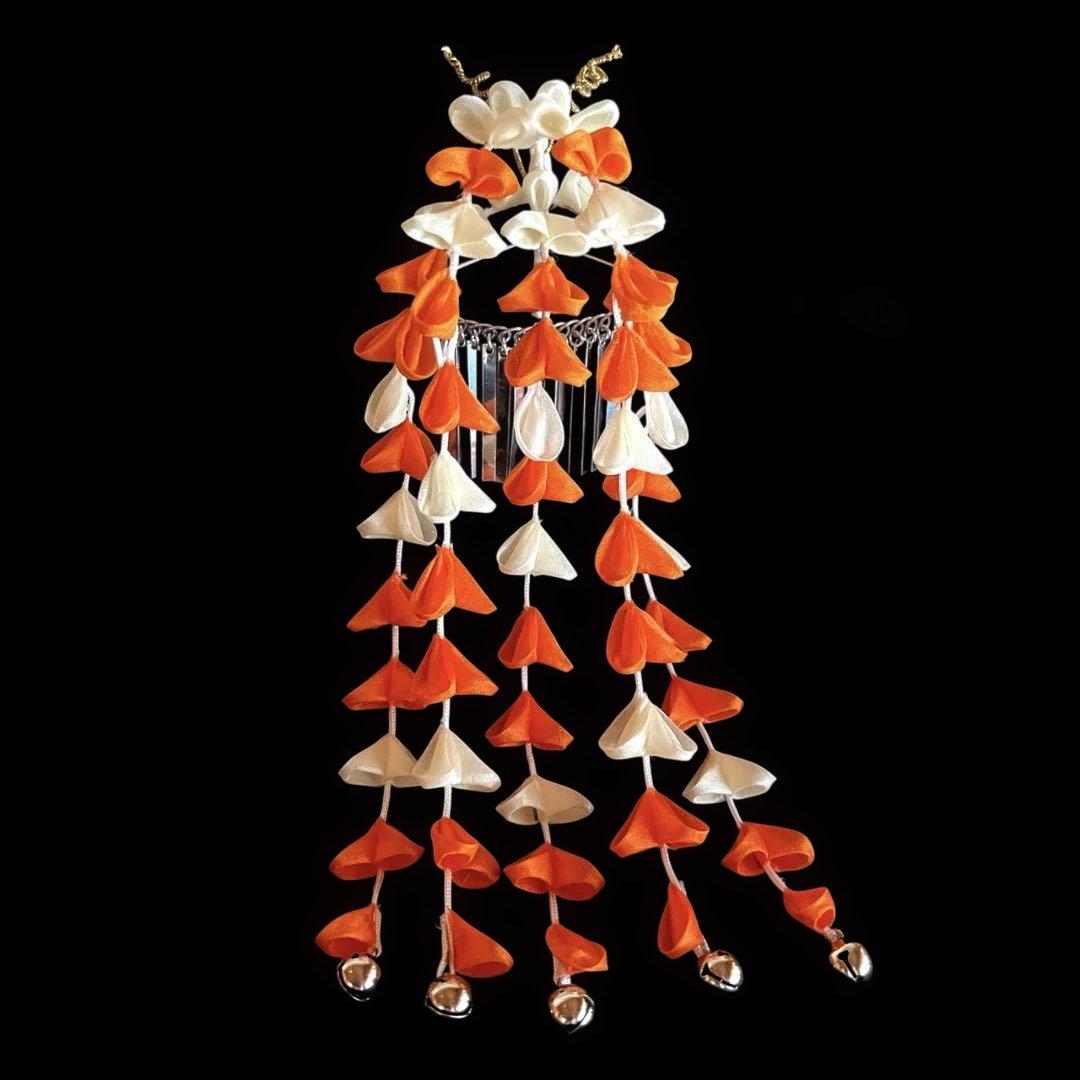 専用です。 日本髪 髪飾り 七五三(7歳) 橙色