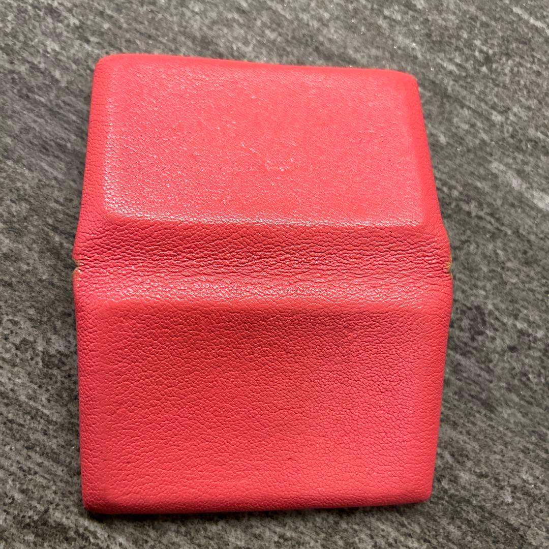 エルメス　ピンク レザー 名刺入れ カードケース　ガルヴィ