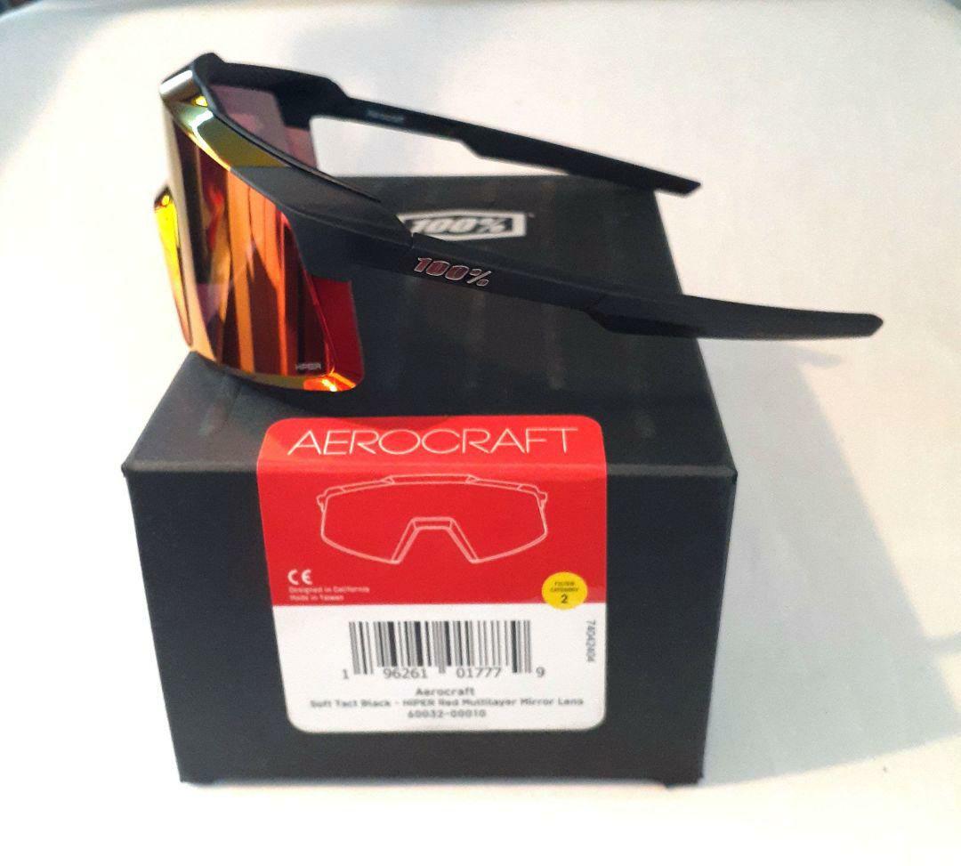 100% Aerocraft ブラック レッド ワンハンドレッド サングラス