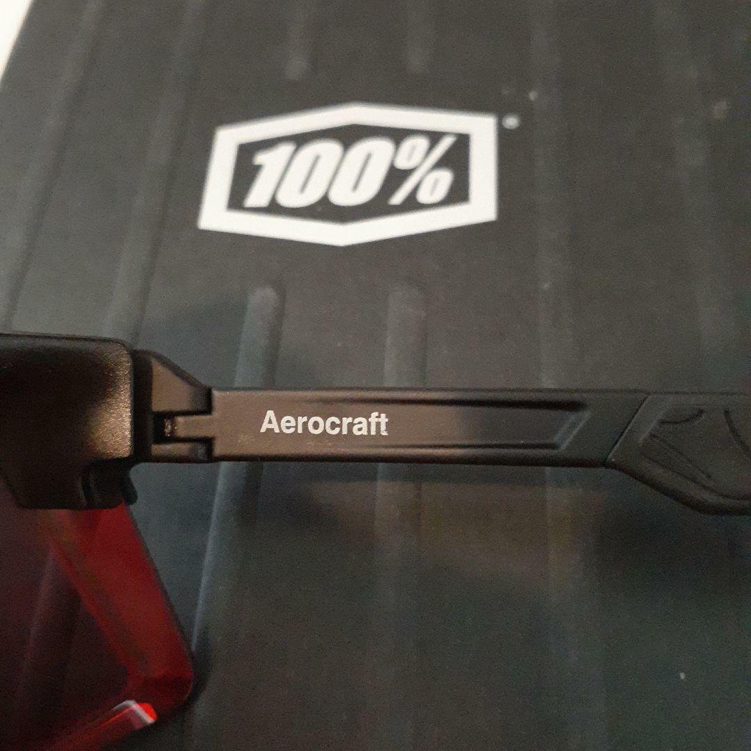 100% Aerocraft ブラック レッド ワンハンドレッド サングラス