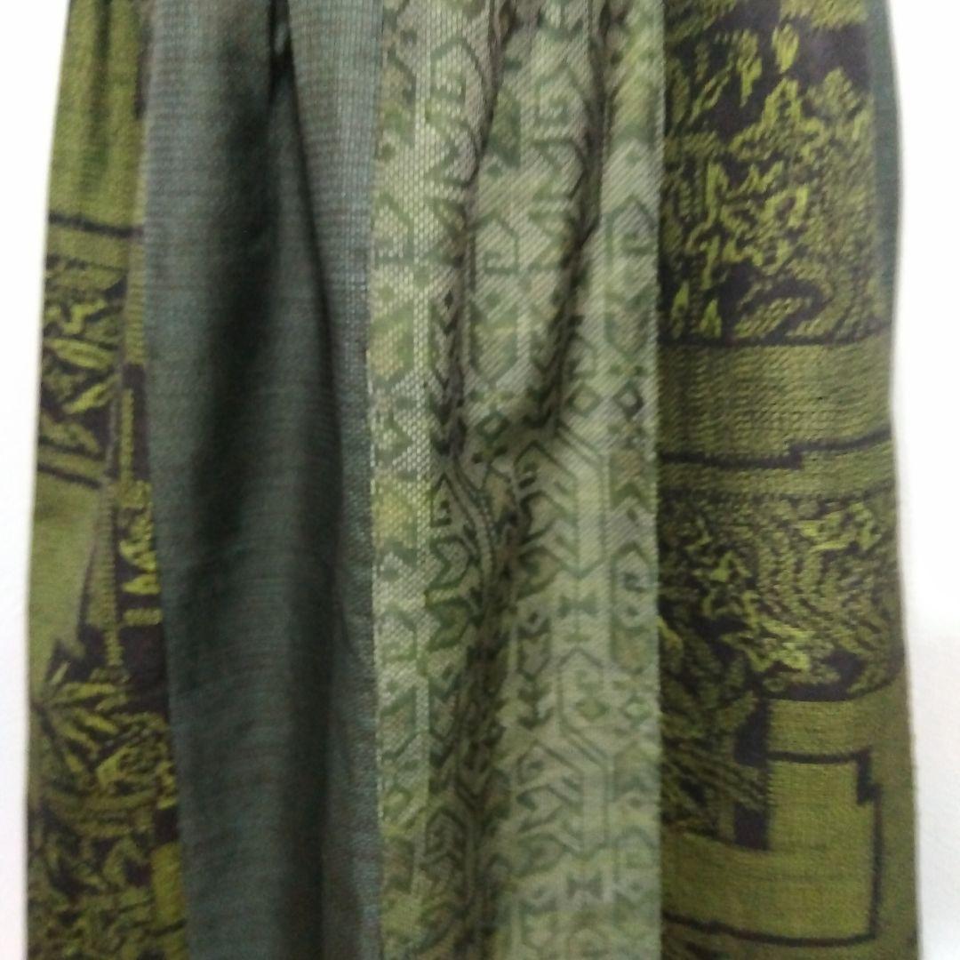 楊貴妃　2026J013 着物リメイク　大島紬　パッチワークのセットアップ