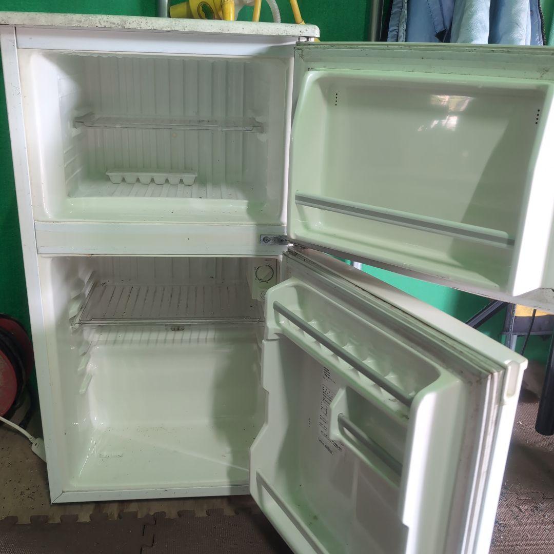ホワイト 2ドア冷蔵庫 上部冷凍室