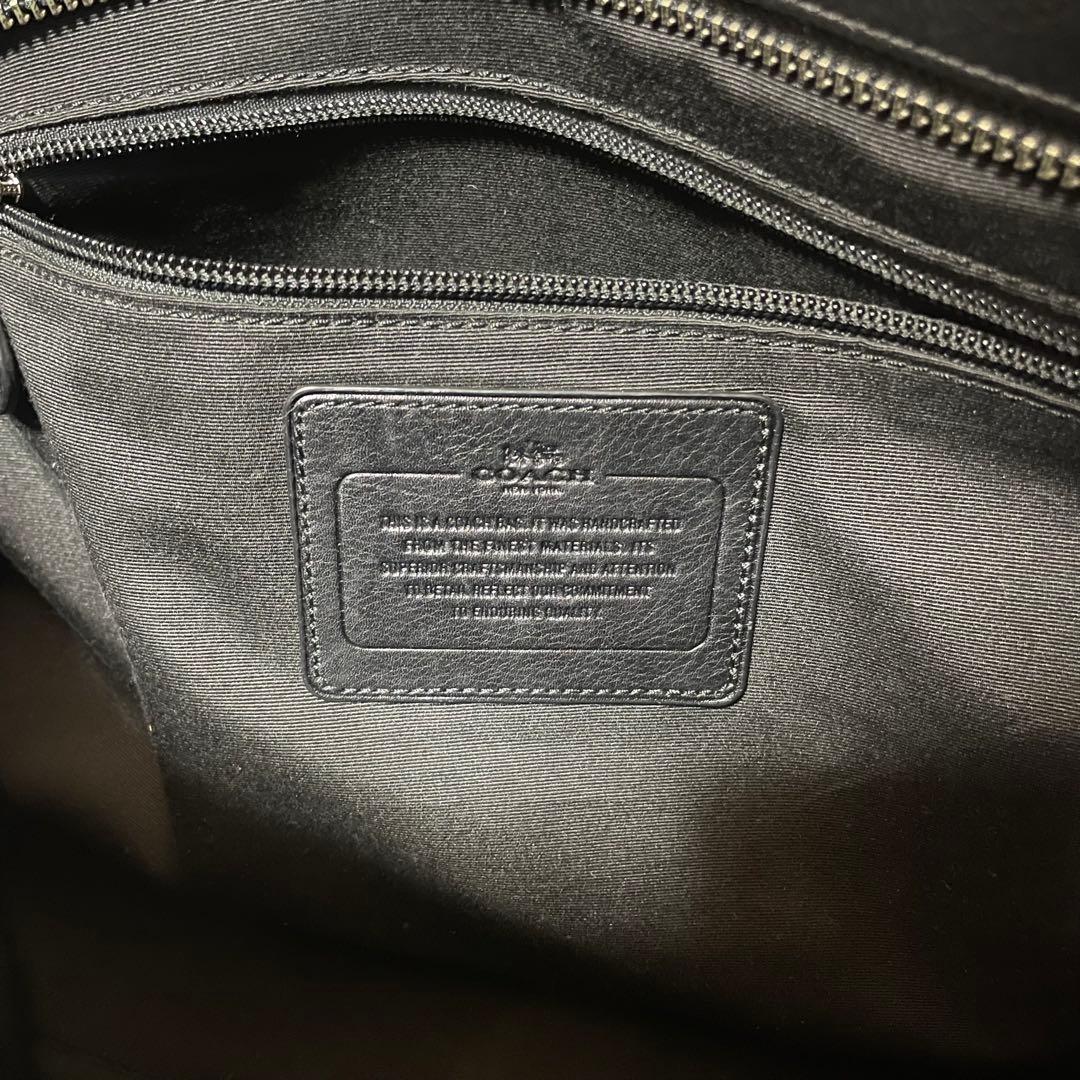 コーチ　メトロポリタン　2way　ビジネストート　ビッグトート　シボ革　黒　A4