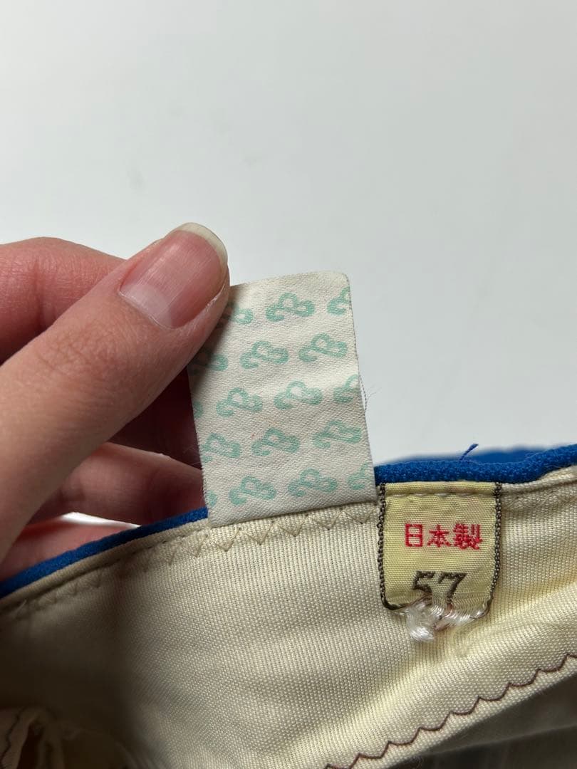 中日ドラゴンズ　ブルー/青　キャップ　刺繍ロゴ　57サイズ