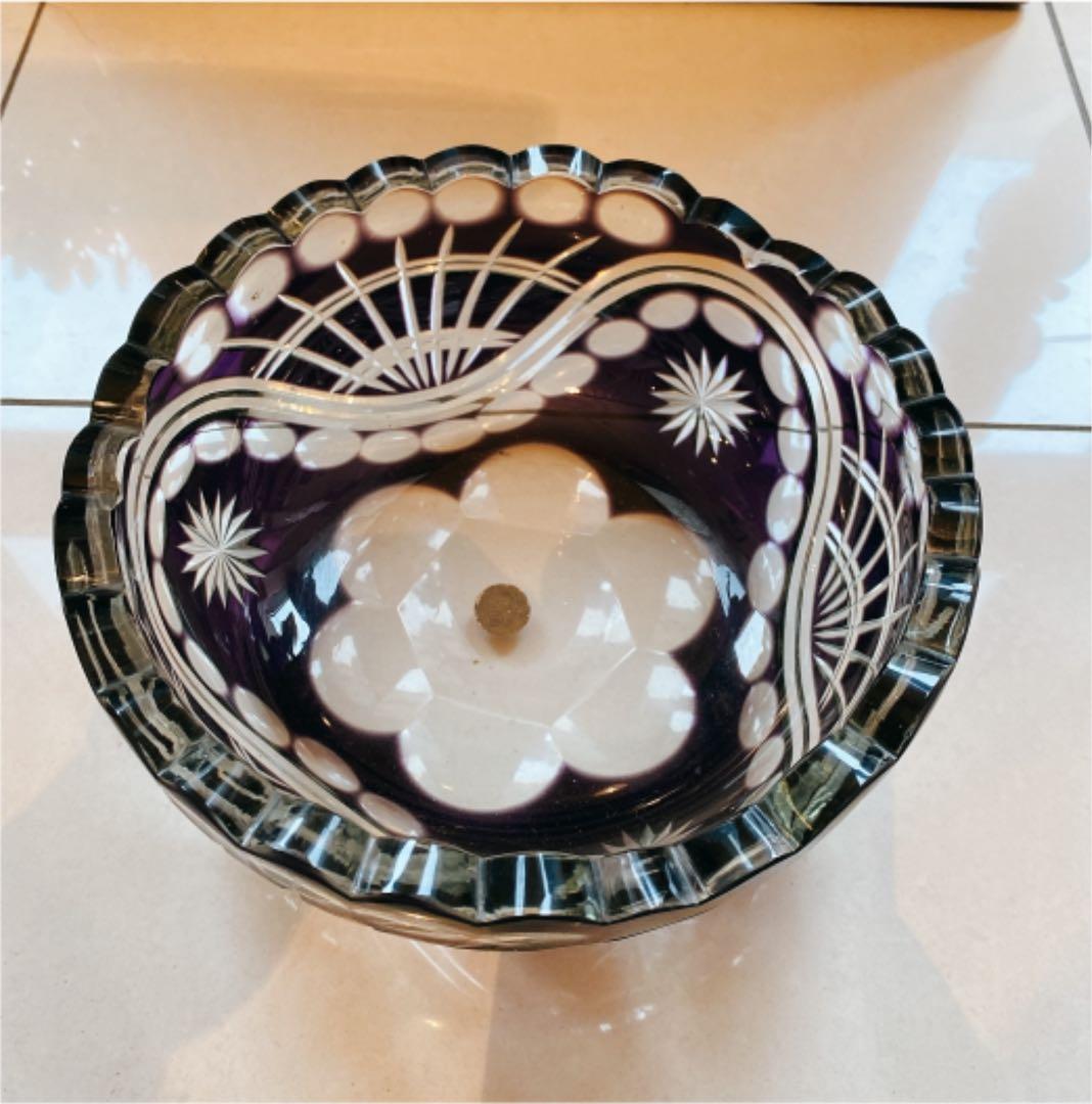 切子　ボウル　クリスタル　昭和　昭和レトロ