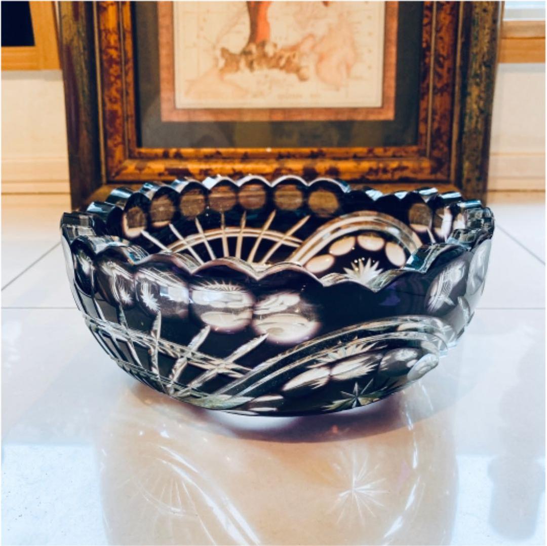 切子　ボウル　クリスタル　昭和　昭和レトロ