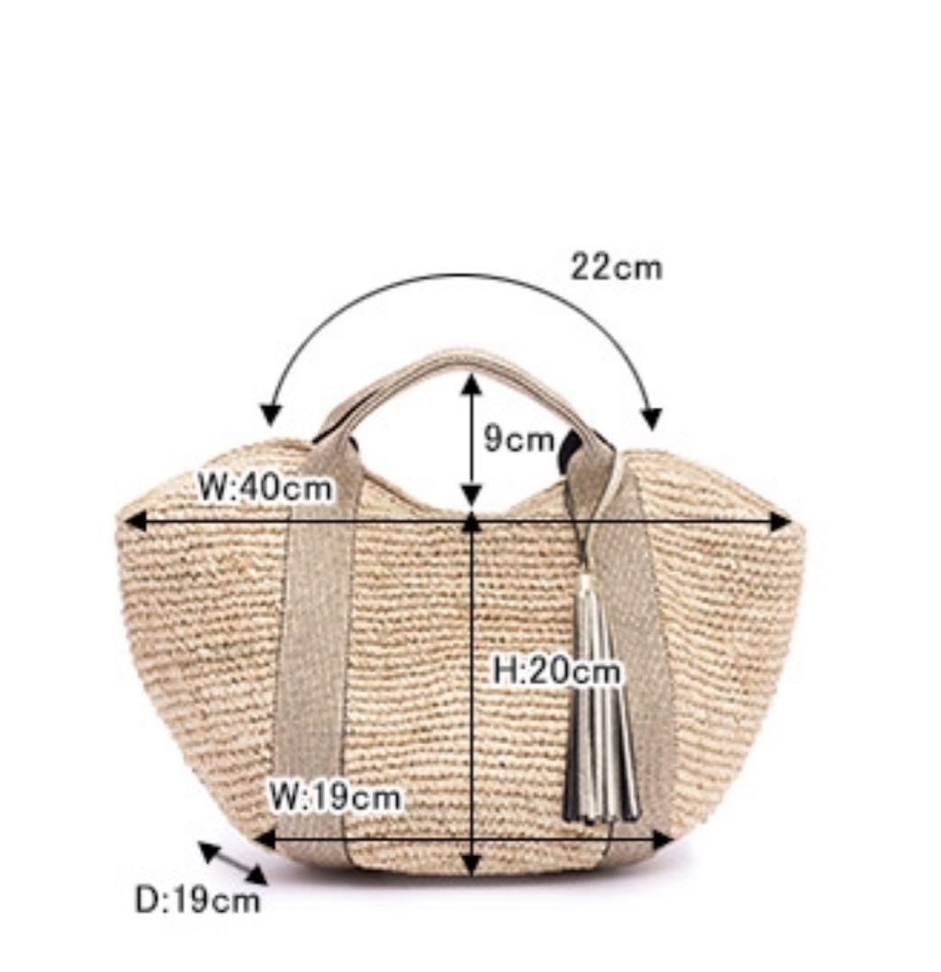 美品 VIOLAd'ORO ヴィオラドーロ ラフィア カゴバッグ　保存袋付き