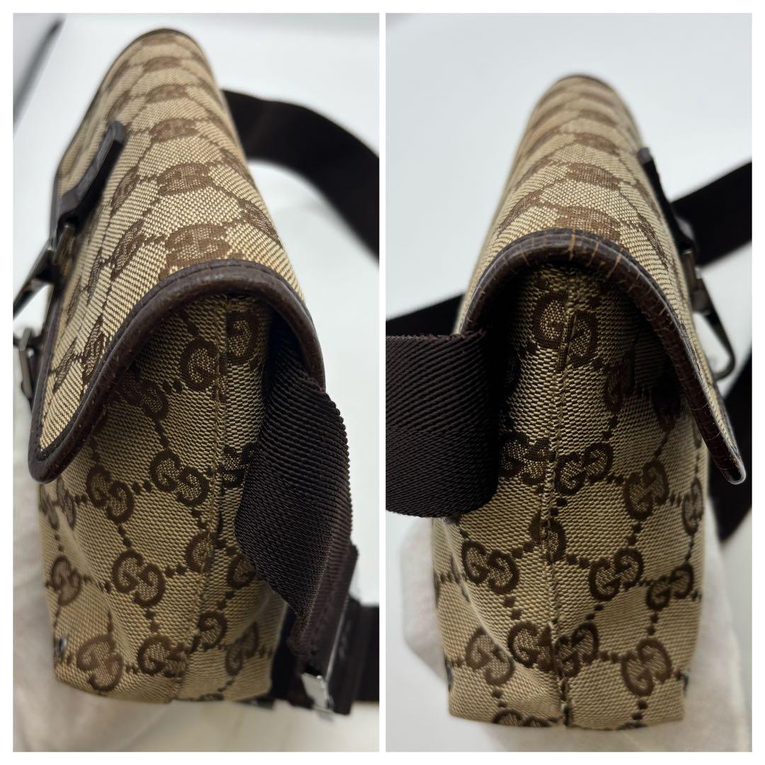 GUCCI グッチ GGキャンバス ボディバッグ ウエストポーチ 92543