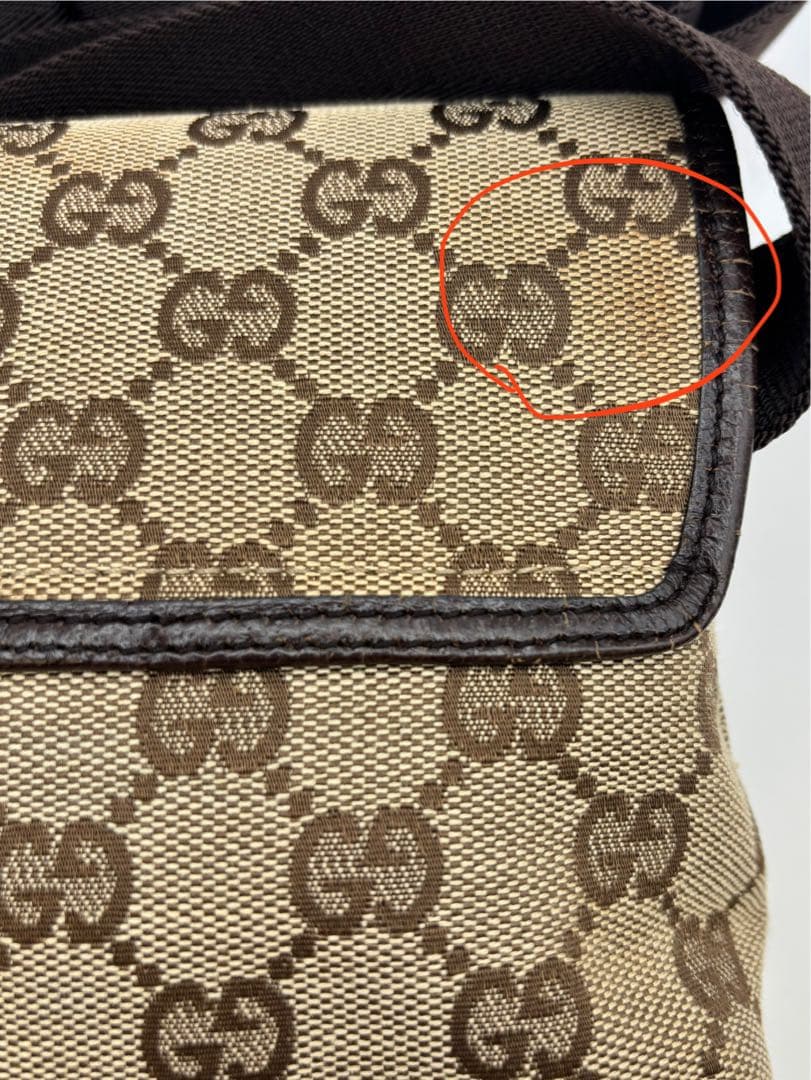 GUCCI グッチ GGキャンバス ボディバッグ ウエストポーチ 92543