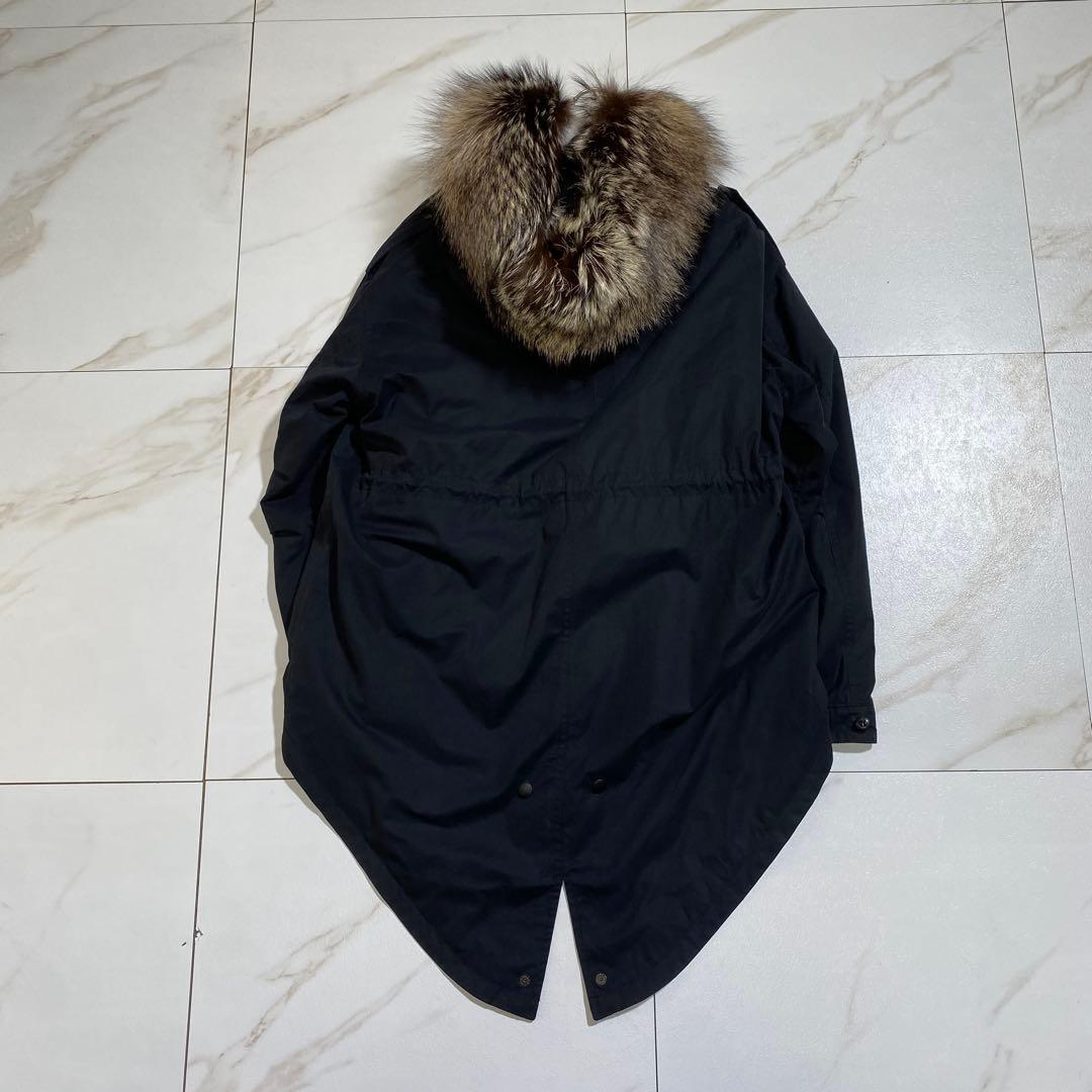 希少♡ジョンローレンスサリバン ラクーンファー ボアライナー モッズコート