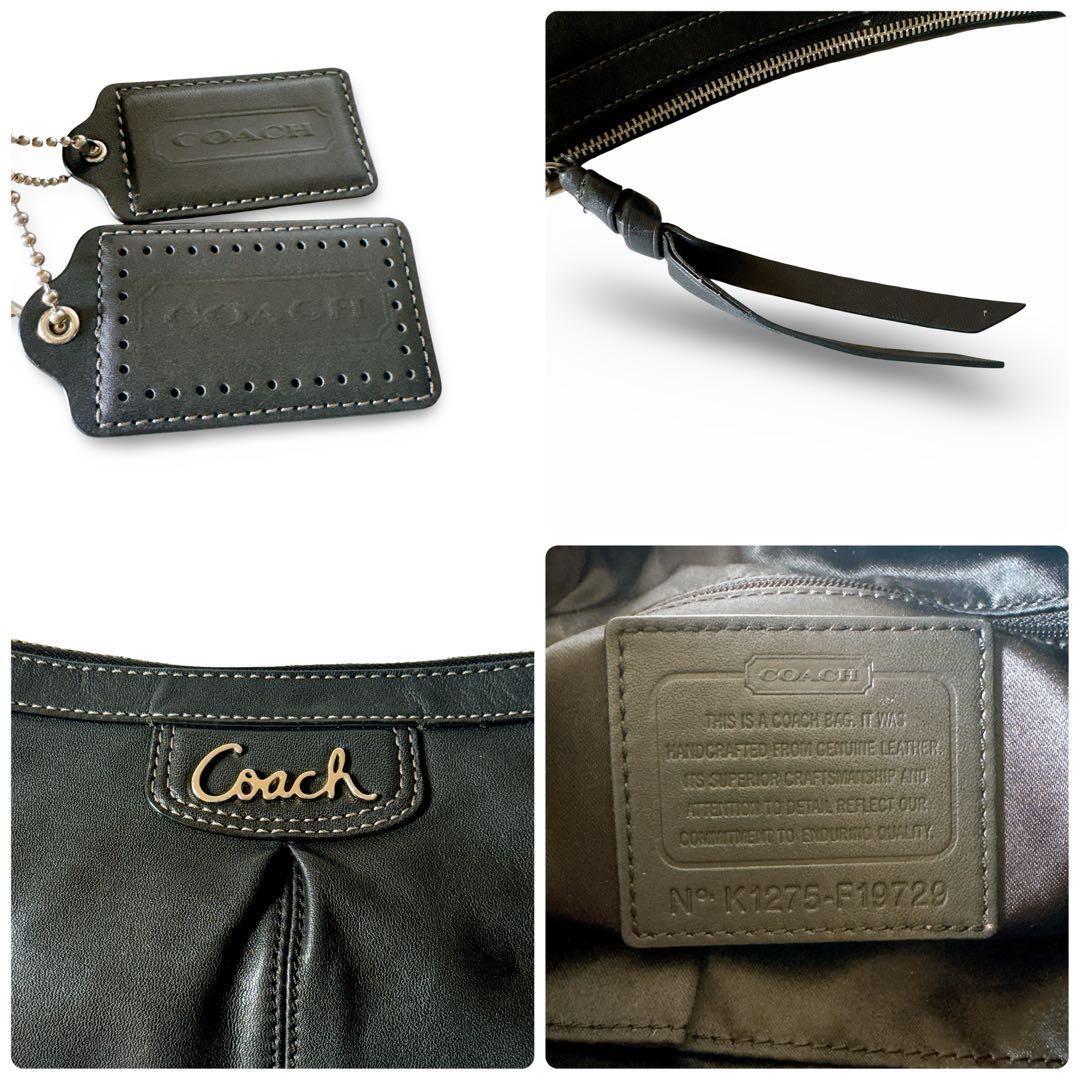 【美品】COACH コーチ ショルダーバッグ レザー 黒