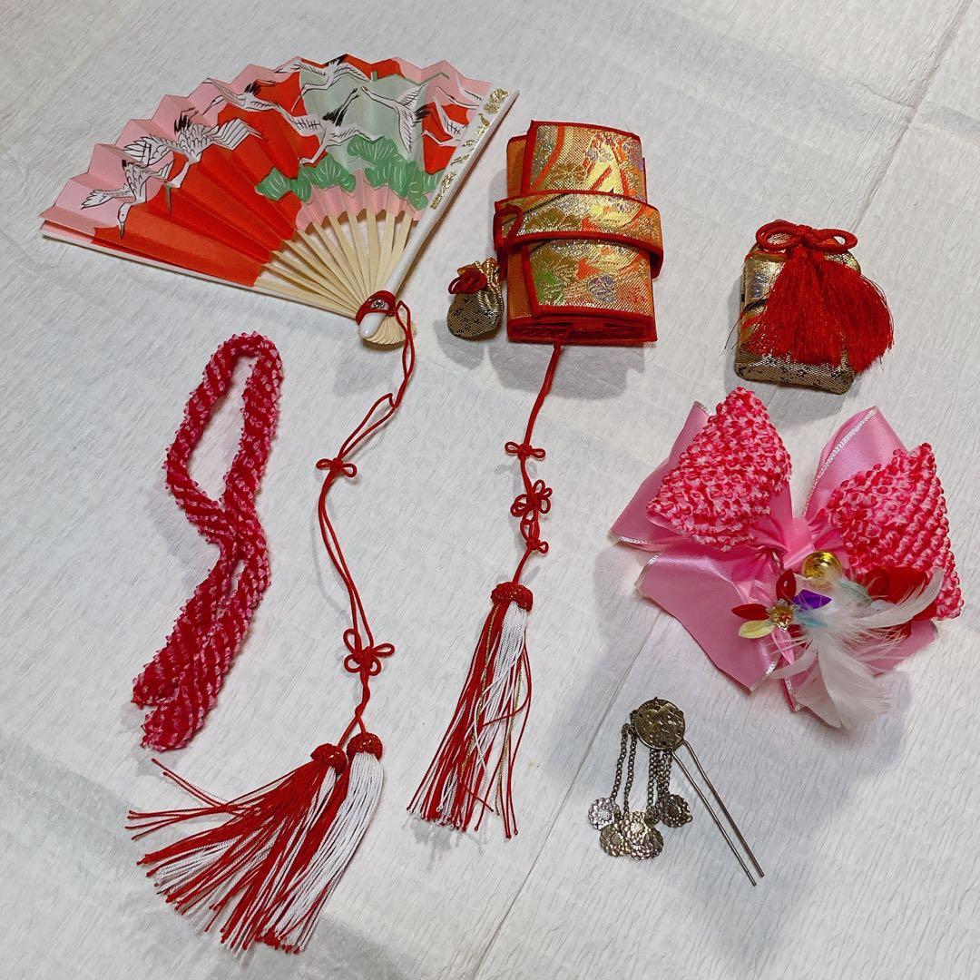 七五三 着物セット 赤 ピンク♡5歳