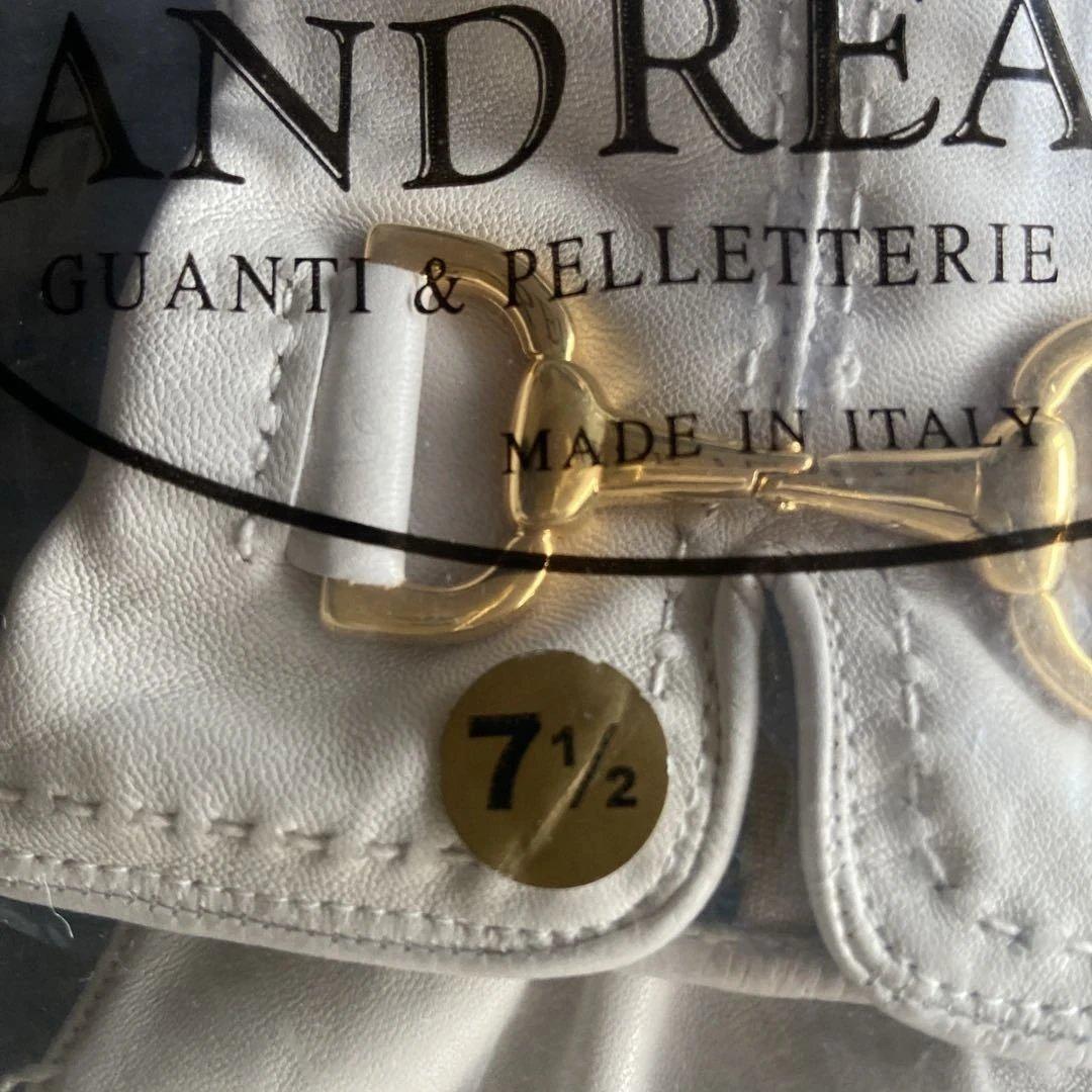 ANDREANO ホワイトレザー手袋 7½