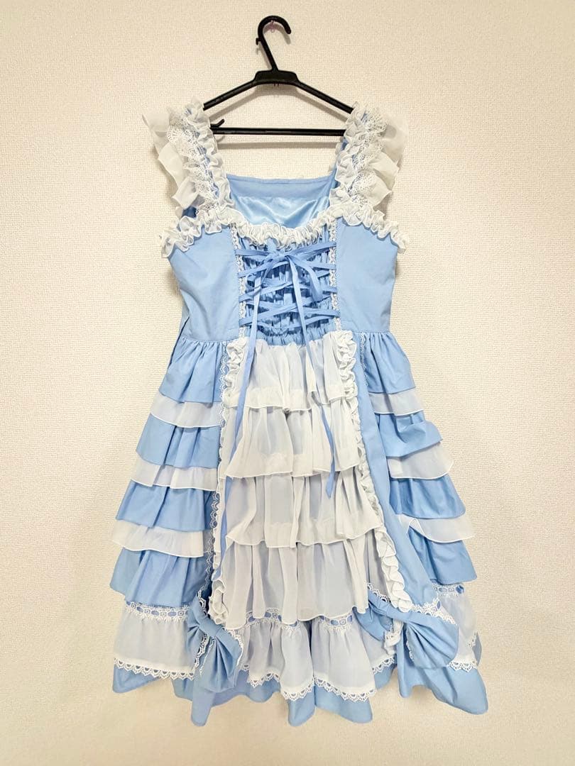 AND ROMEO♡豪華絢爛ジャンパースカート♡サックス♡2024年夏限定カラー