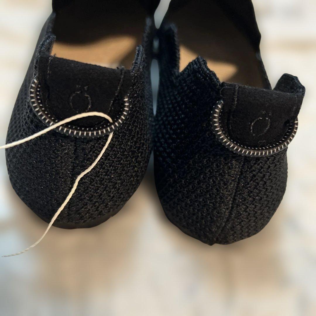 新品未使用Offen オッフェン スカラップ ニットパンプス ブラック38 24