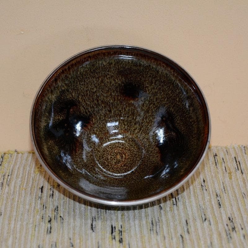 茶道具　玳玻盞天目茶碗　桶谷洋（定一）　 古物　送料込み