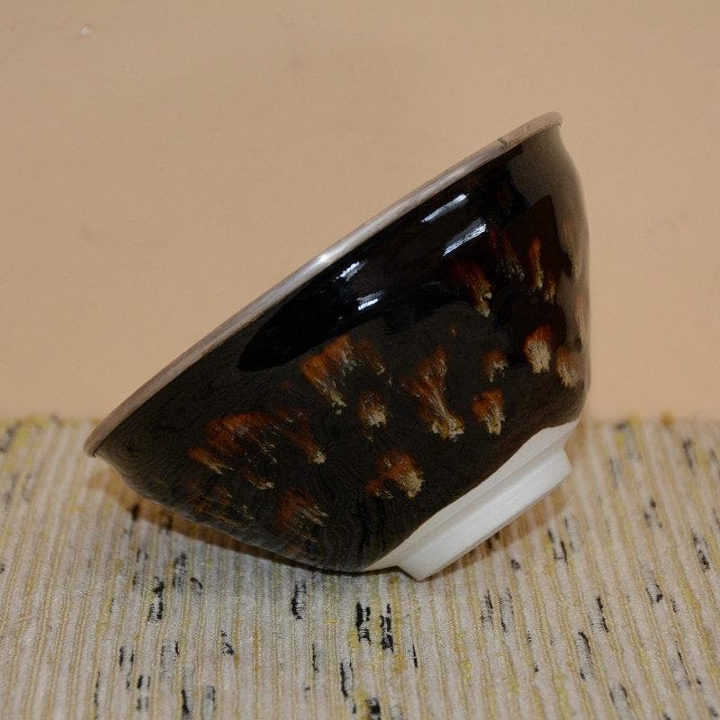 茶道具　玳玻盞天目茶碗　桶谷洋（定一）　 古物　送料込み