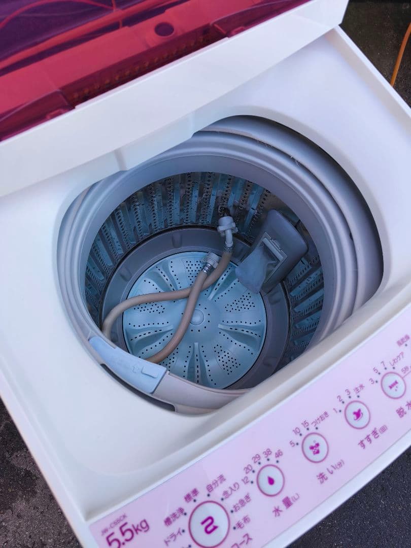 関東限 条件で無料配 ピンク洗濯機 18年 ピンク 洗濯機 分解清掃済 家電