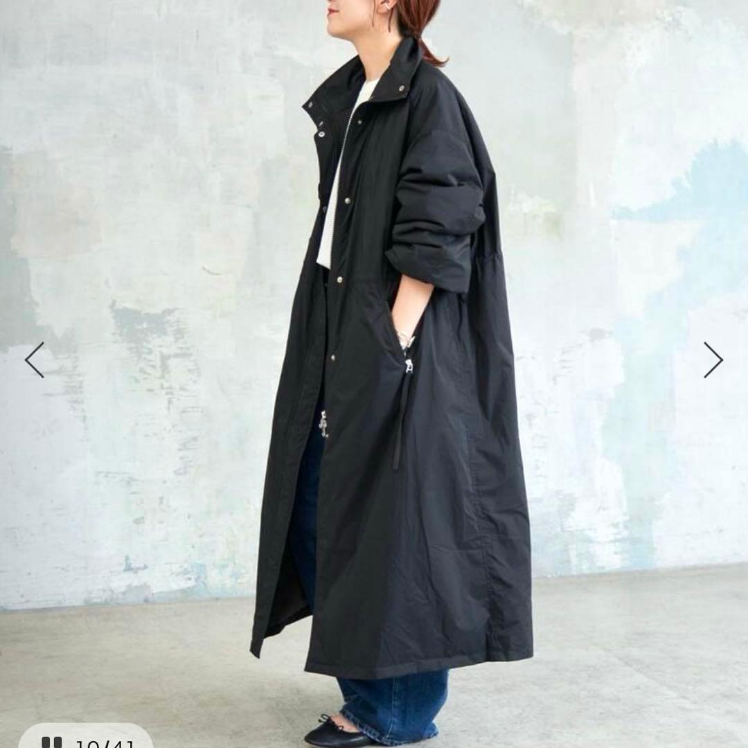 Spick and Span撥水パディングコート　ブラック　M