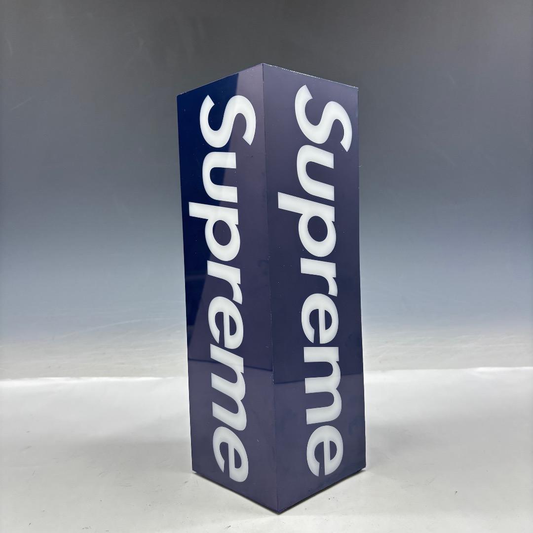 未使用【シュプリーム本物】ボックスロゴランプ/青/2023FW