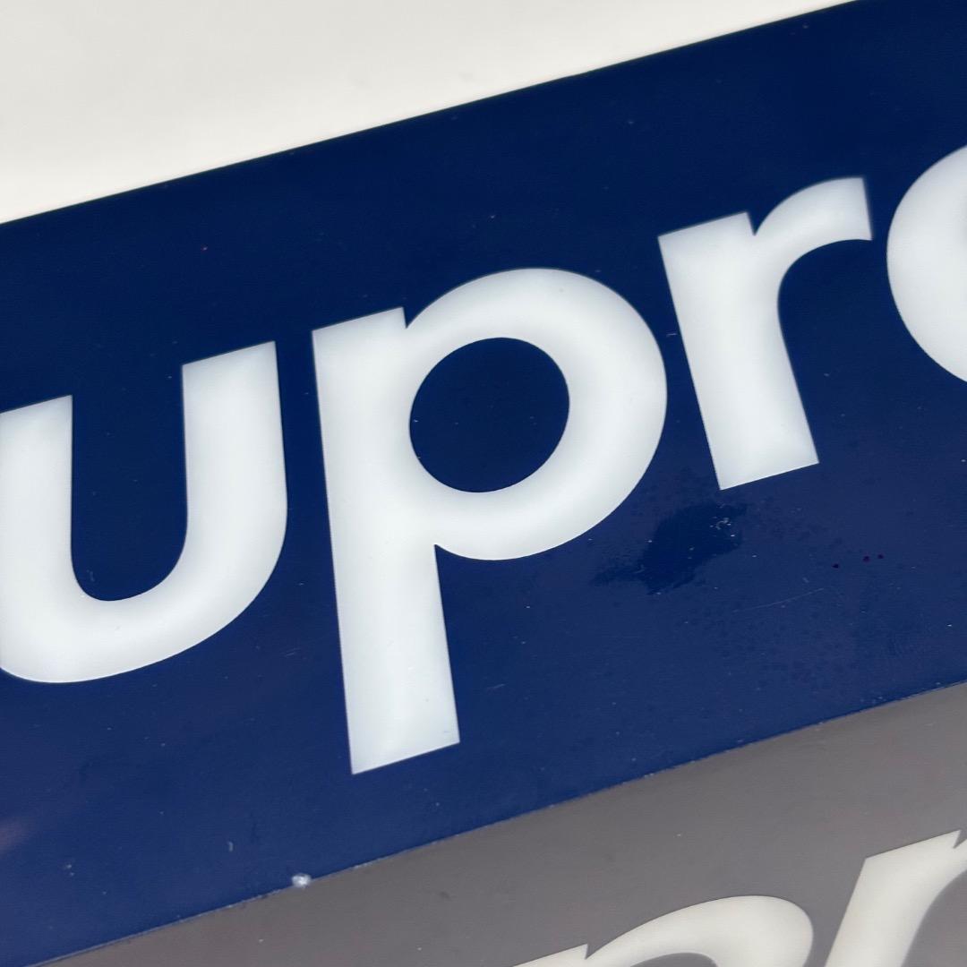 未使用【シュプリーム本物】ボックスロゴランプ/青/2023FW