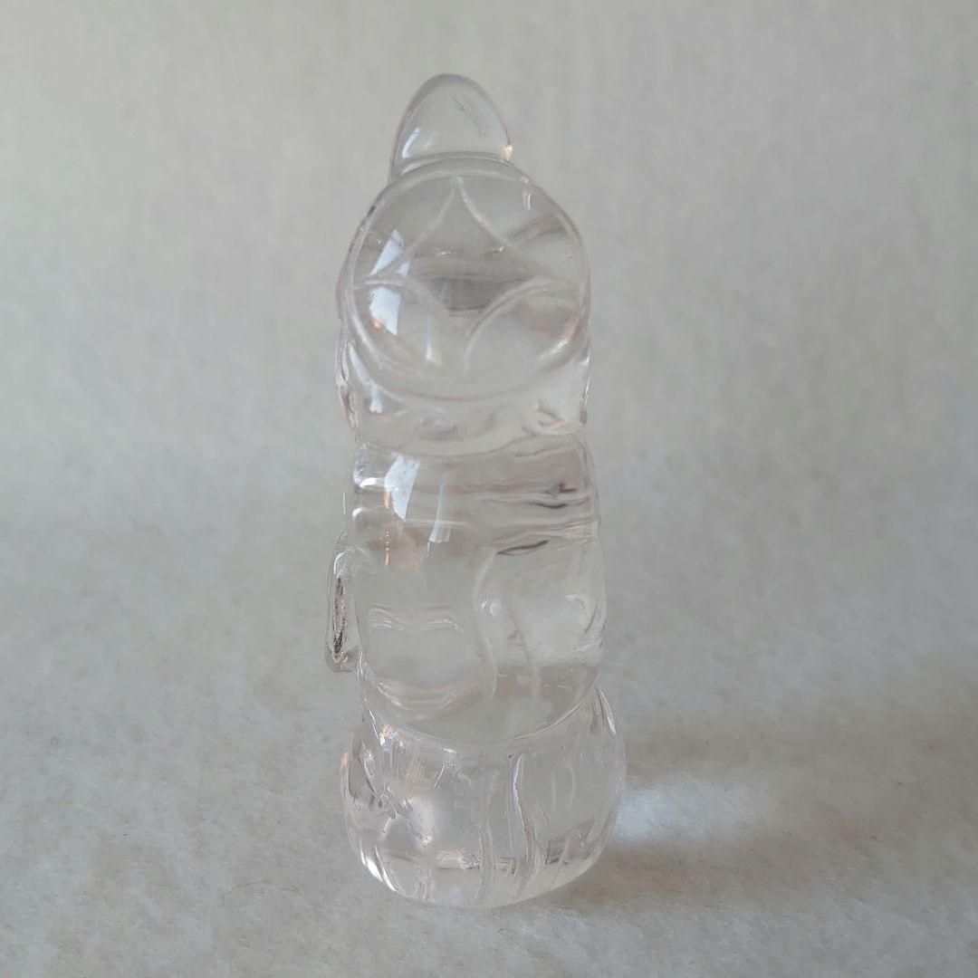 超透明クリア水晶　犬猫亀　の珍しい彫り物　素敵な逸品