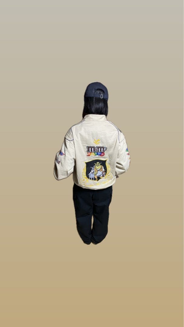 古着　m&m's シェレック刺繍ジャケット
