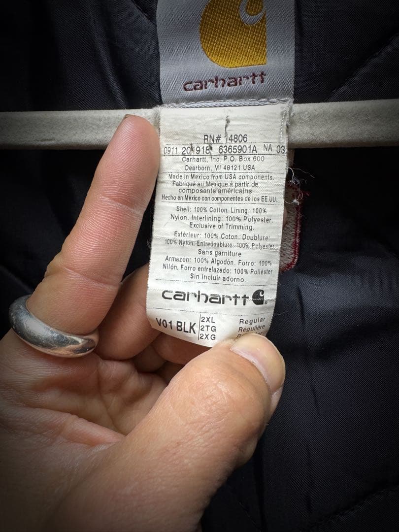 美品Carhartt ダックベスト ブラックTurf Care Toro コラボ