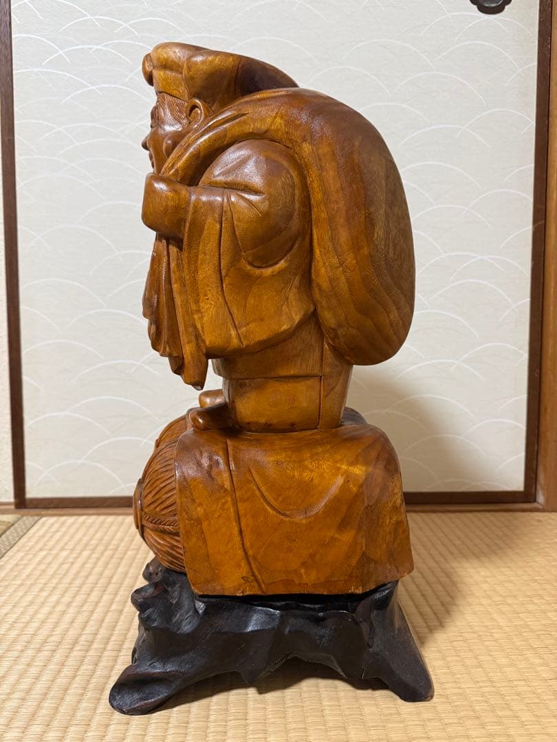 大黒天様 大黒様 木彫 彫刻 仏像 約53cm 10kg 七福神 縁起物 金運