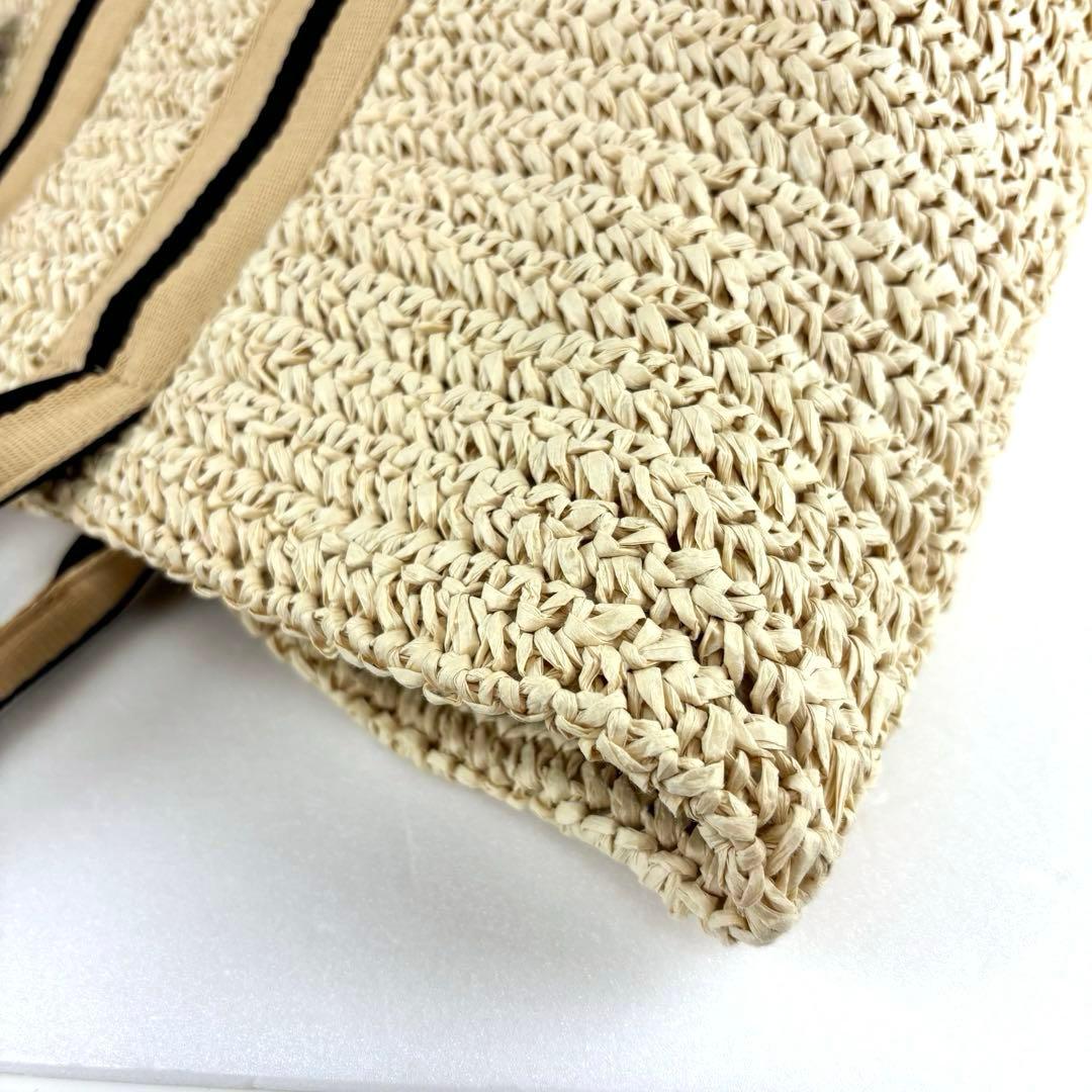 【美品】チャールズアンドキース ドルチェヴィータ ラフィア トートバッグ かご