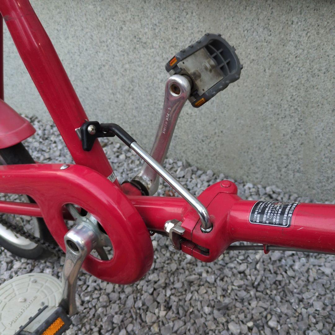 【引取限定】赤い折りたたみ自転車