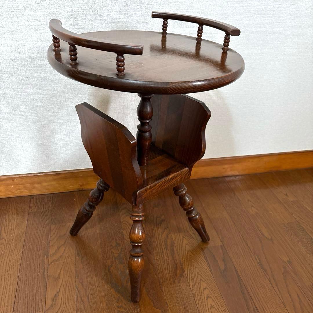 【良品】飛騨産業 サイドテーブル ティーテーブル ヴィンテージ