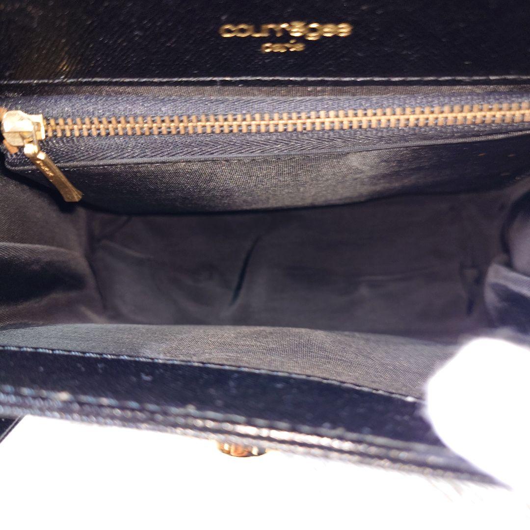 ✨courrèges クレージュ ハンドバッグ フォーマル ブラック ハート金具